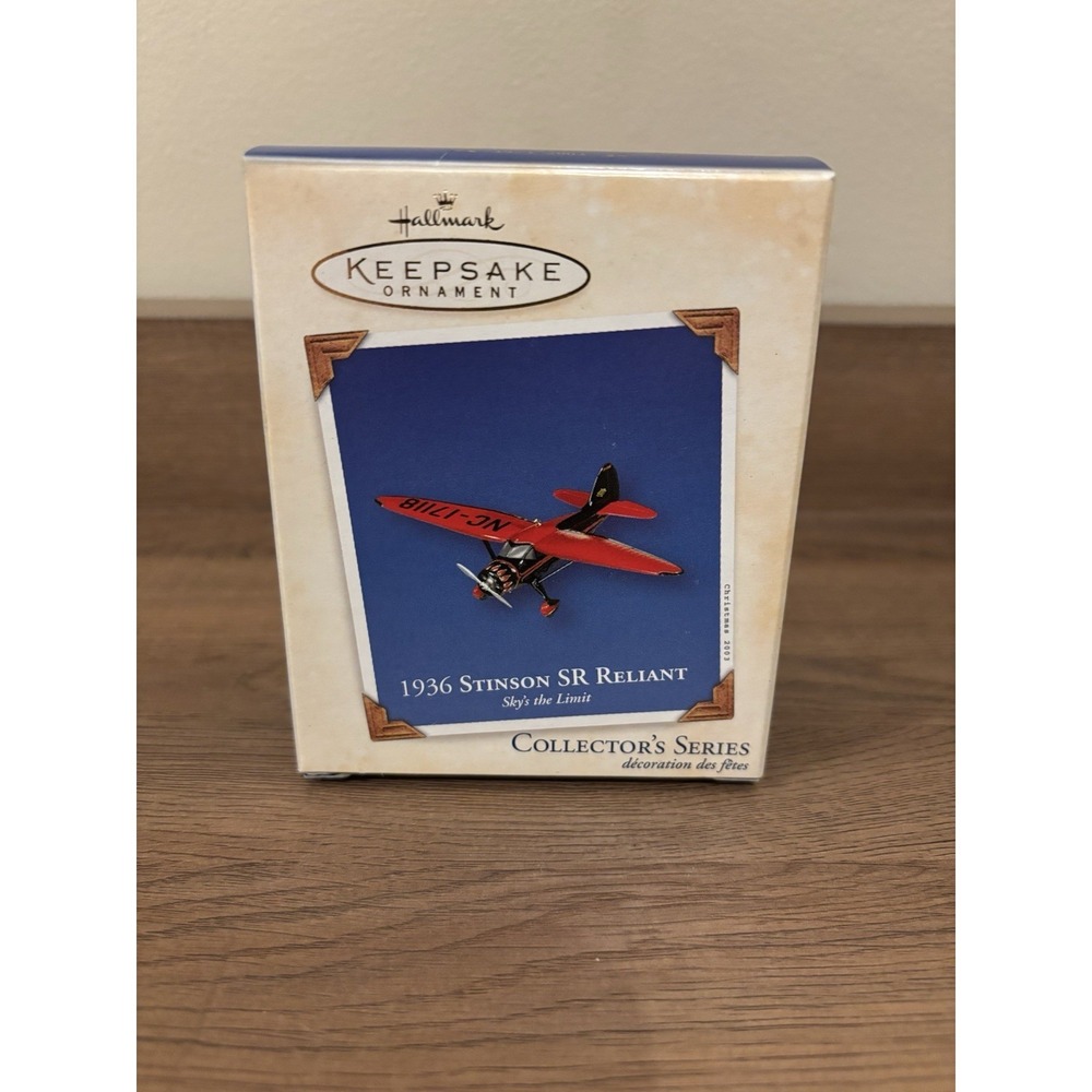 Vintage‎ 2003 Hallmark Ornament 1936 Stinson SR Reliant Sky's the Limit